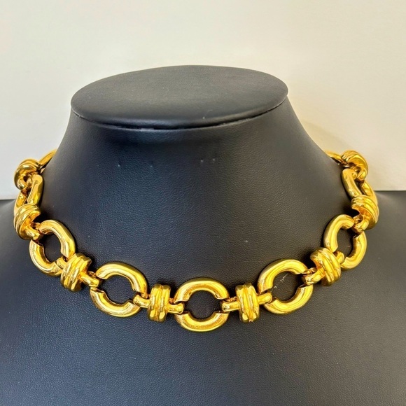 Cacharel vintage choker style large unique link necklace - Picture 1 of 6
